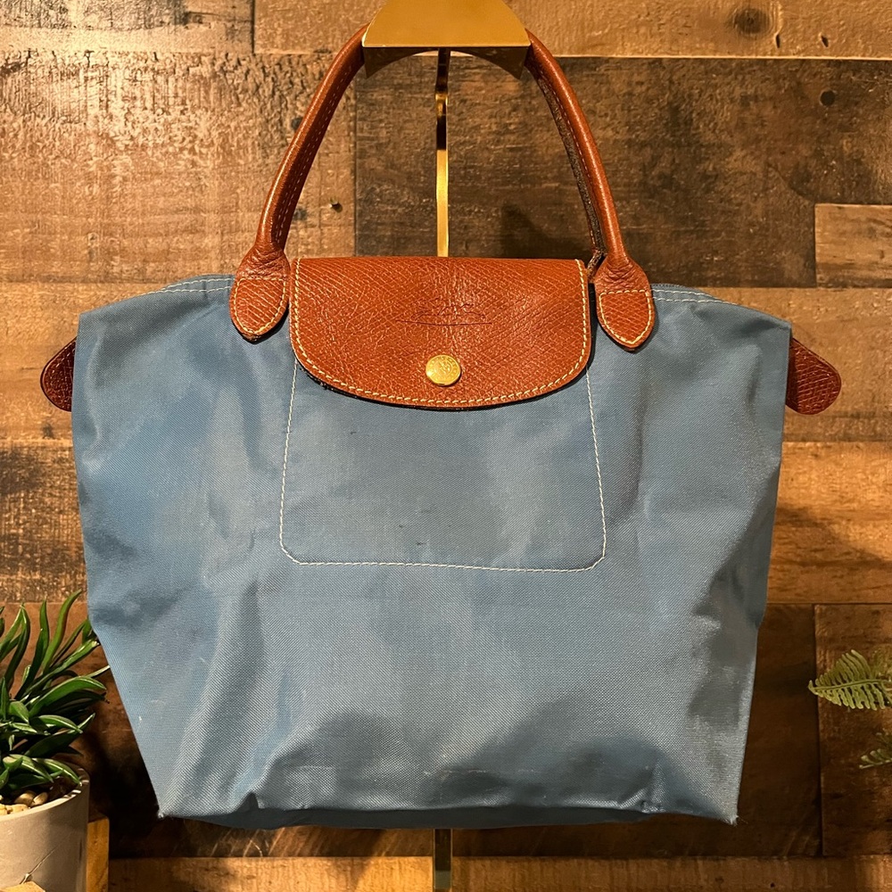 Longchamp Blue Grey XS Tote Bag Le Pliage
